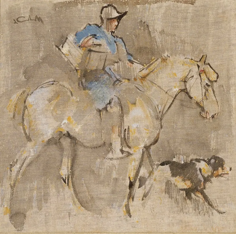 Groom And Pony Wall Art by Joseph Crawhall - High-Resolution Digital Print