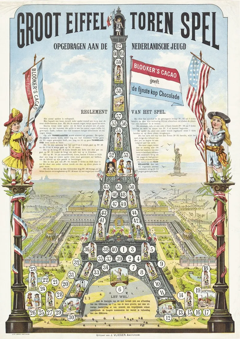 Groot Eiffel Toren Spel Opgedragen Aan De Nederlandsche Jeugd Wall Art by Amand - High-Resolution Digital Print