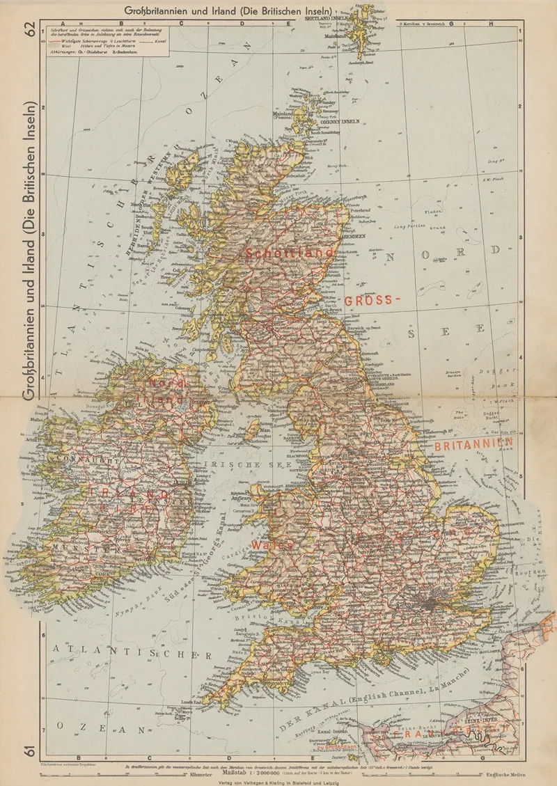 Grosbritannien Und Irland Die Britischen Inseln Wall Art by Wolfgang Preuss - High-Resolution Digital Print