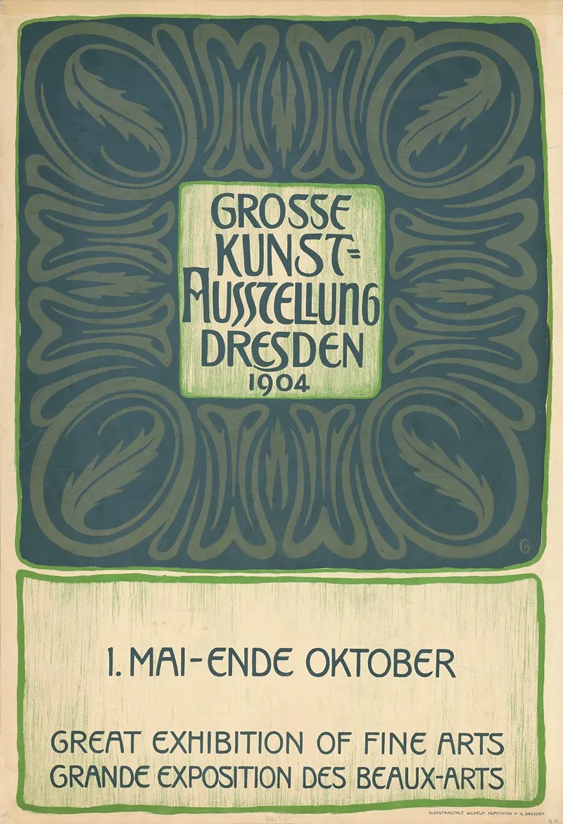 Grose Kunstausstellung Dresden 1904 Wall Art by Otto Gussmann - High-Resolution Digital Print