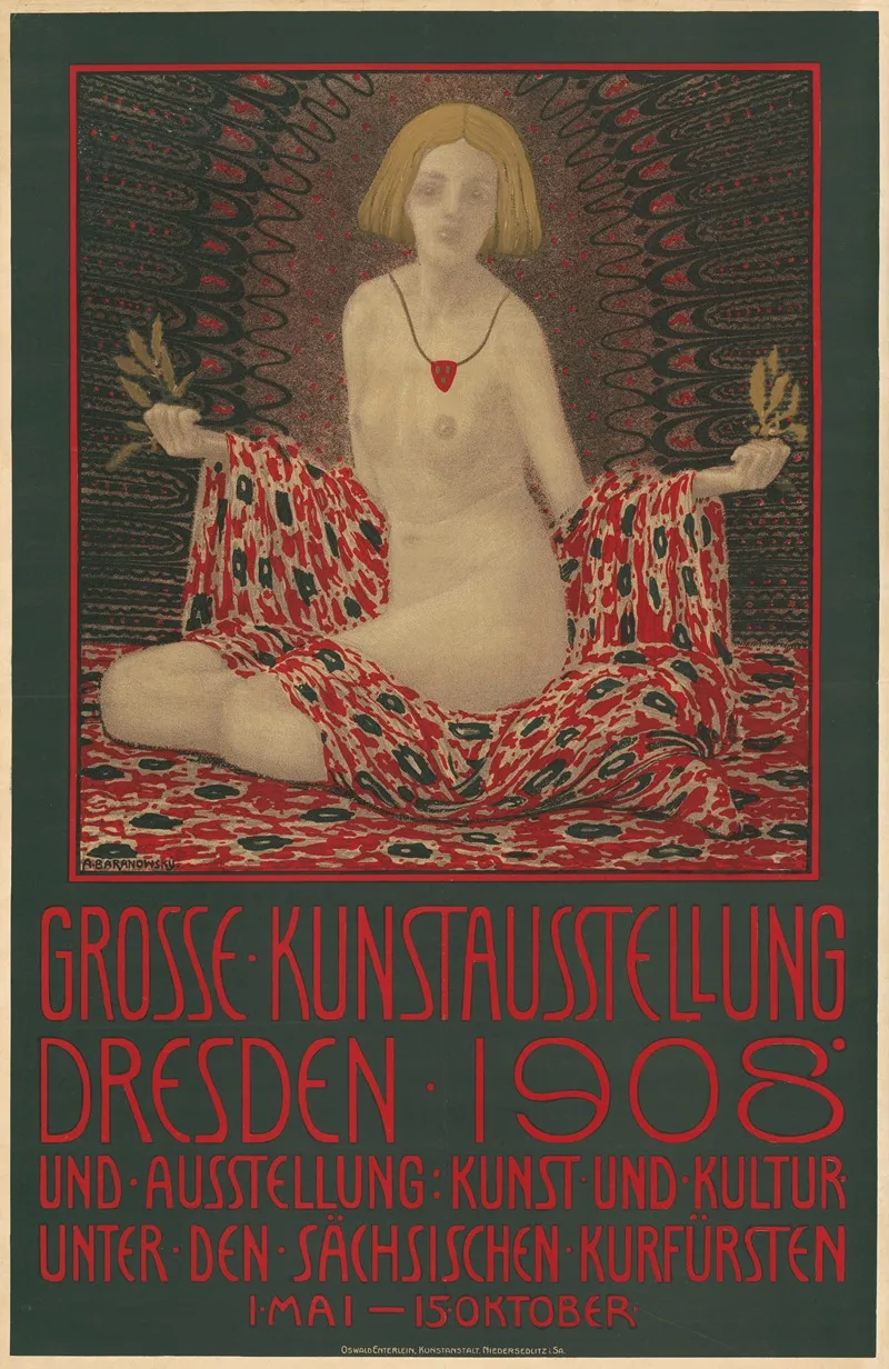 Grosse Kunstausstellung Dresden 1908 Wall Art by Alexander Baranowsky - High-Resolution Digital Print