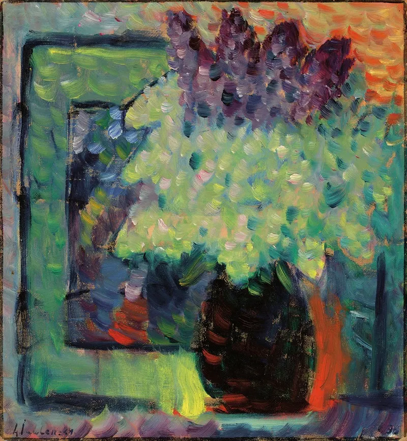 Grosses Stilleben Fliederstrauss In Vase Wall Art by Alexej von Jawlensky - High-Resolution Digital Print