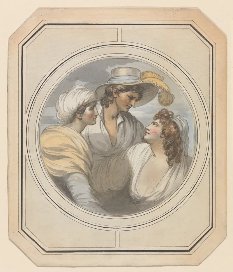 Group Of Three Young Women Wall Art by Biagio Rebecca - High-Resolution Digital Print