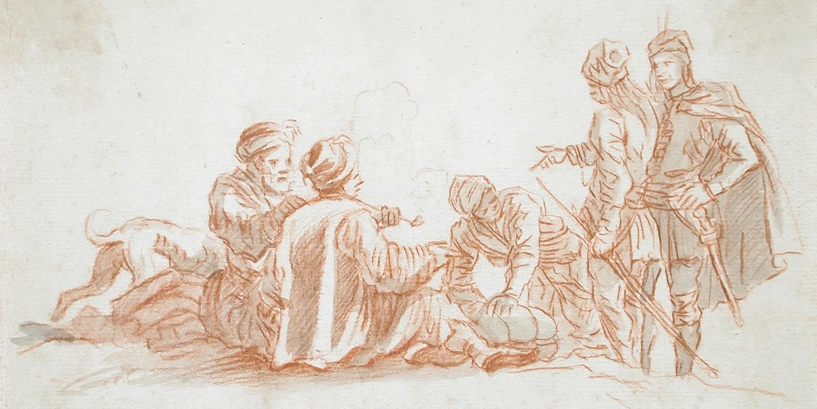 Group Of Turkish Men Wall Art by Alexis-Joseph Pérignon - High-Resolution Digital Print