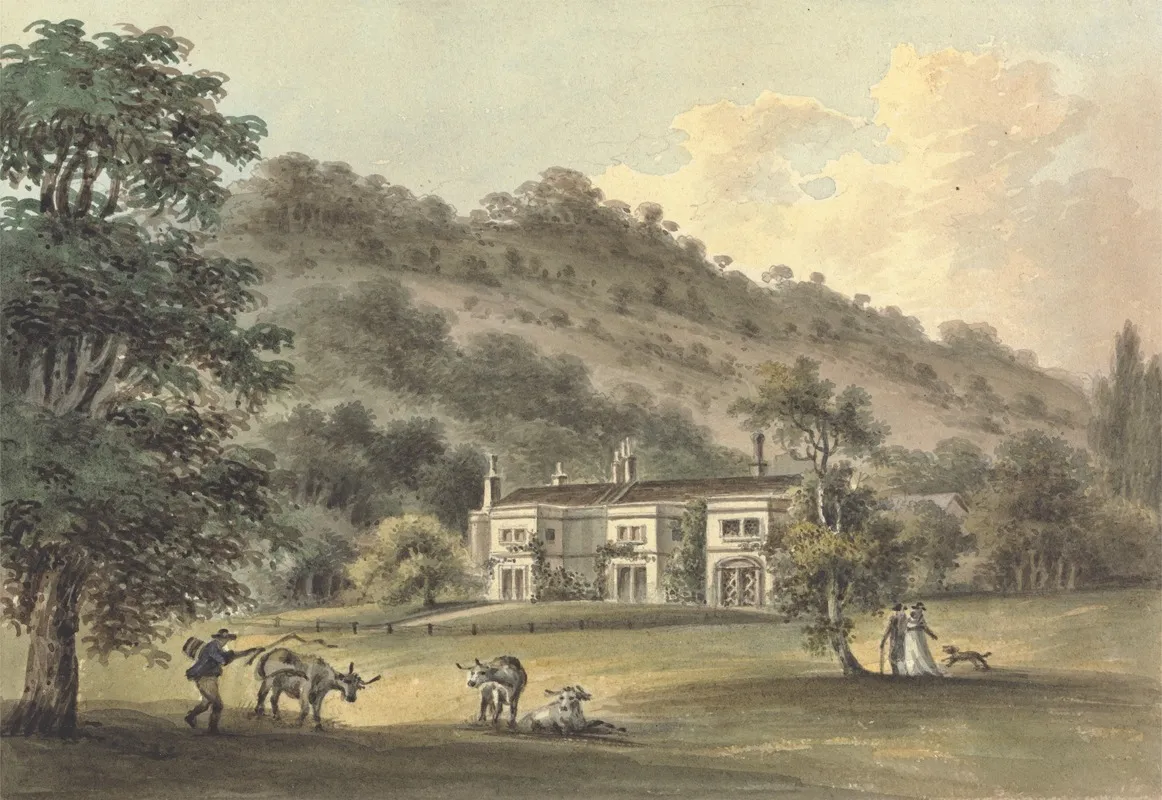 Grove Cottage Box Hill Surrey The Seat Of George Barclay Esq Wall Art by John Hassell - High-Resolution Digital Print