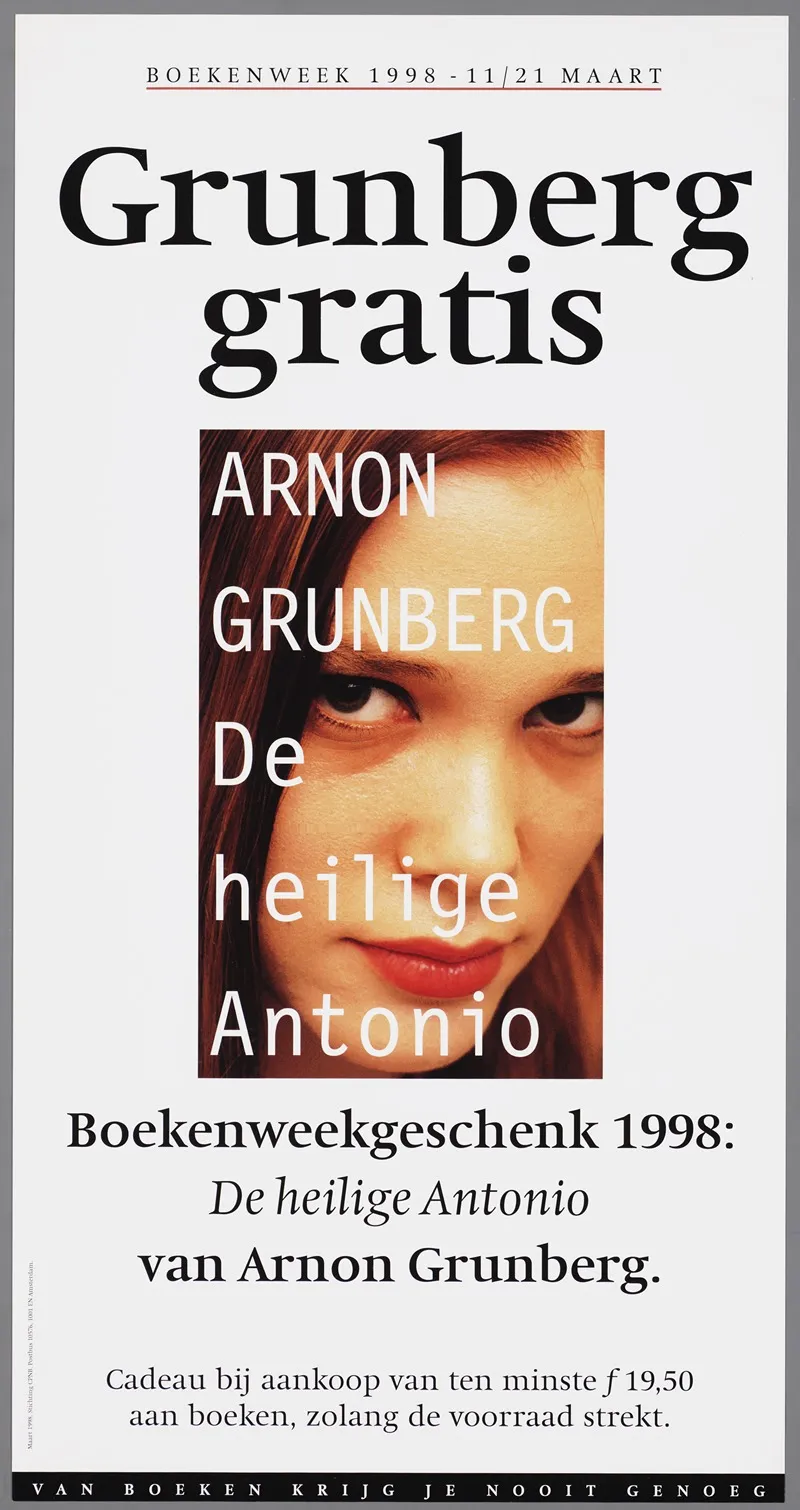 Grunberg Gratis Boekenweekgeschenk 1998 De Heilige Antonio Van Arnon Grunberg Wall Art by CPNB - High-Resolution Digital Print