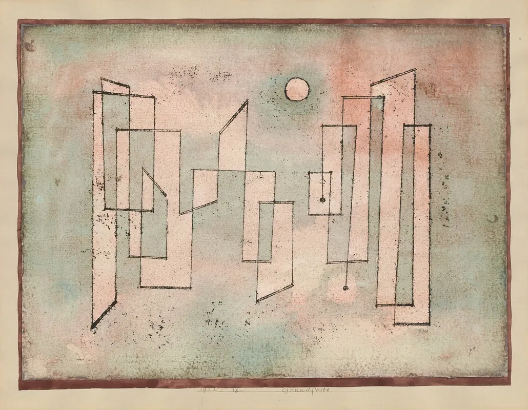 Grundfeste Foundation Wall Art by Paul Klee - High-Resolution Digital Print