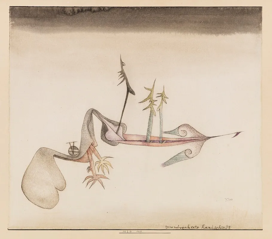 Grundverhexte Landschaft Wall Art by Paul Klee - High-Resolution Digital Print