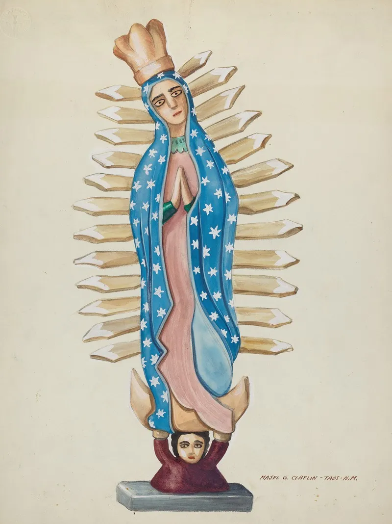 Guadalupe Wood Santo Or Bulto