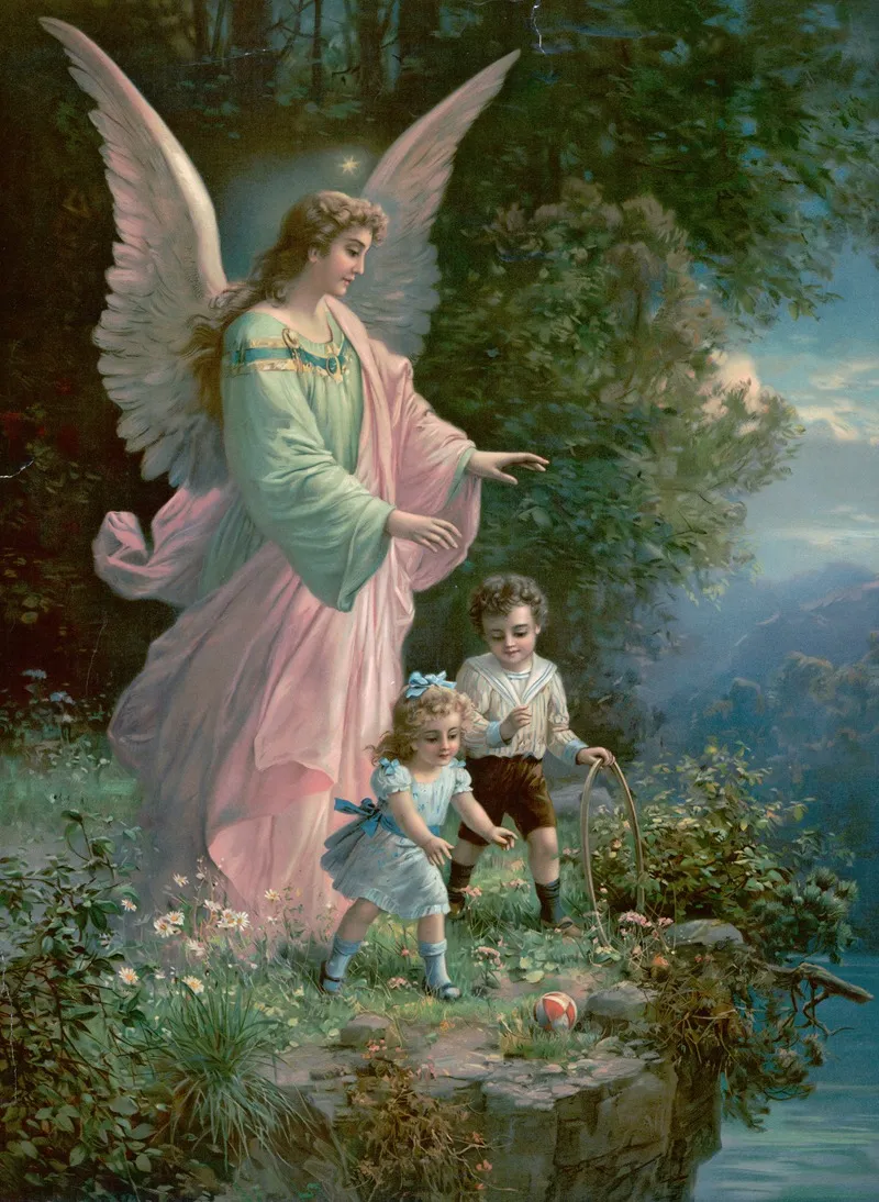 Guardian Angel Wall Art by Anonymous - High-Resolution Digital Print