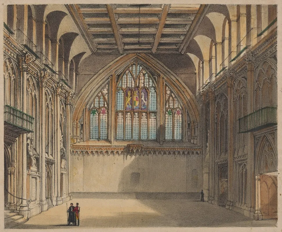 Guildhall London Exhibiting The Civic Banquet To The Queen