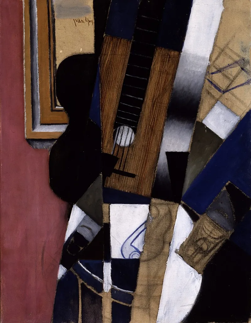 Guitar And Pipe Wall Art by Juan Gris - High-Resolution Digital Print