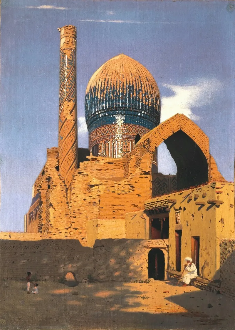 Gur Emir Mausoleum Samarkand Wall Art by Vasily Vereshchagin - High-Resolution Digital Print