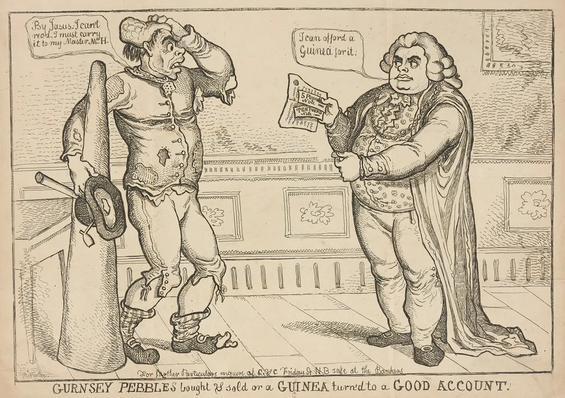 Gurnsey Pebbles Bought Sold Or A Guinea Turnd To A Good Account