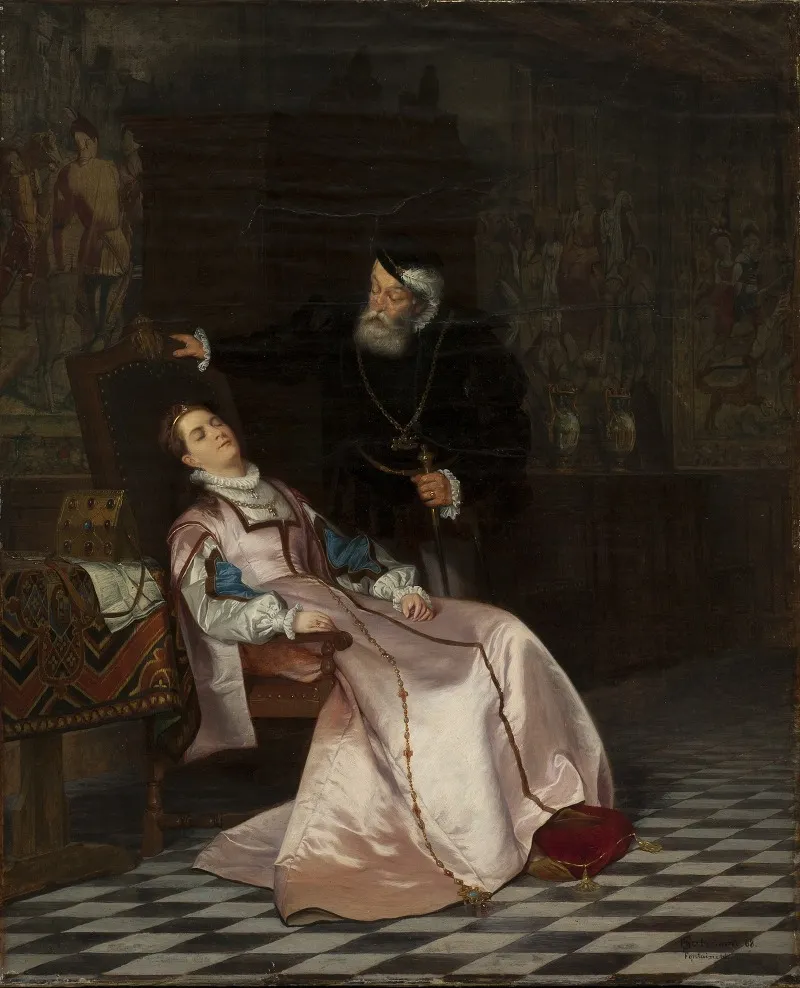 Gustav Vasa Finds His Consort Katarina Stenbock Asleep And Hears Her Say I Am Very Fond Of King Gosta But I Will Never Forget Rosen