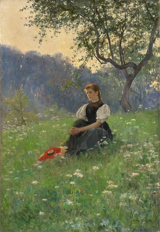 Gutach Woman In A Meadow