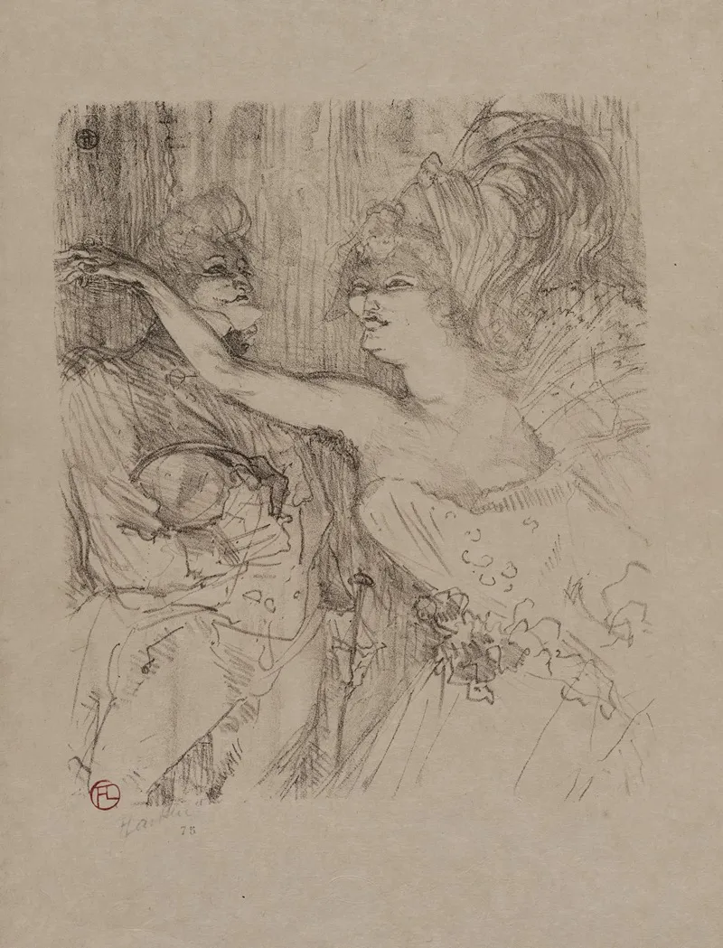Guy And Mealy In Paris Qui Marche Wall Art by Henri de Toulouse-Lautrec - High-Resolution Digital Print