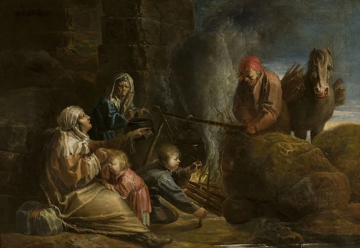 Gypsy Camp 2 Wall Art by Jan van de Venne - High-Resolution Digital Print