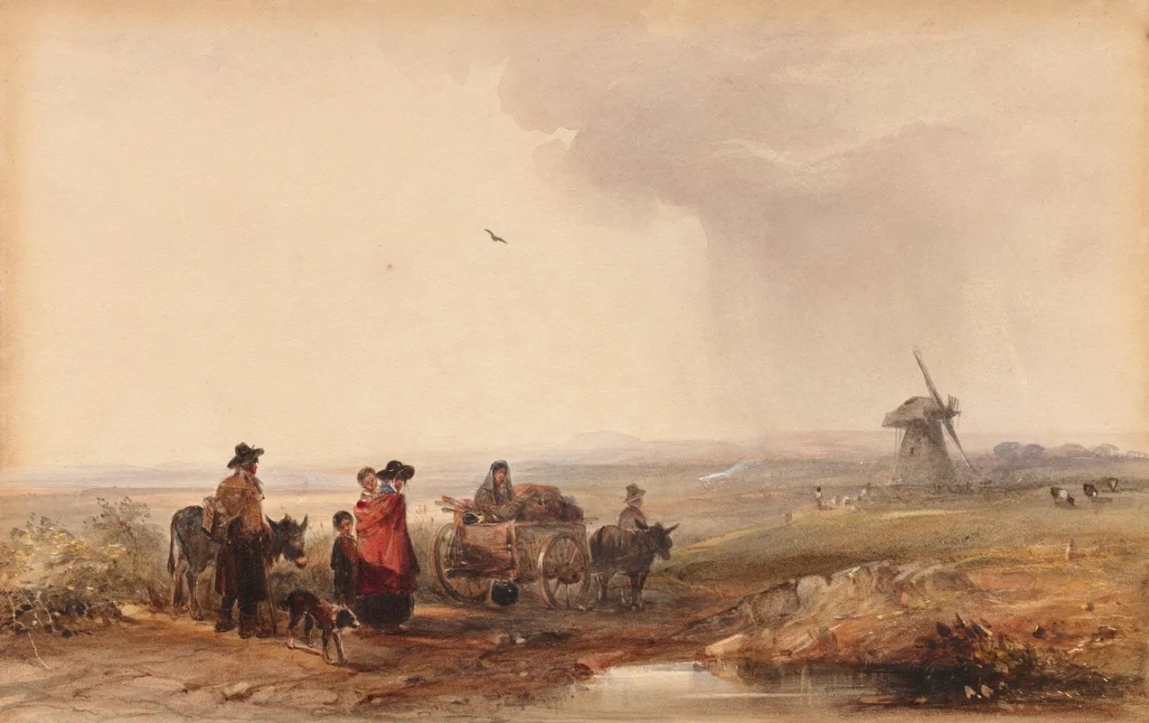 Gypsy Camp Holland Wall Art by George Bryant Campion - High-Resolution Digital Print