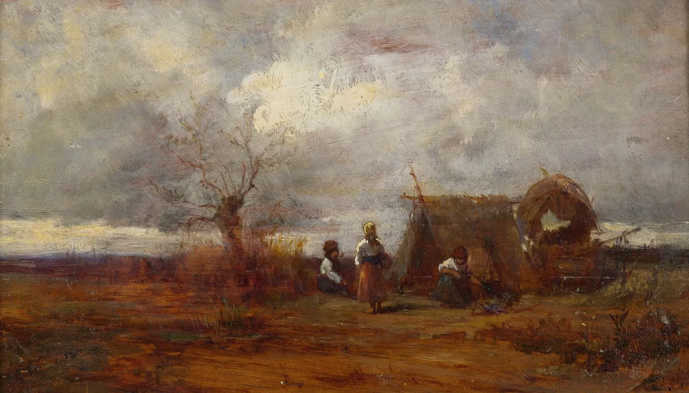 Gypsy Camp Wall Art by Géza Mészöly - High-Resolution Digital Print