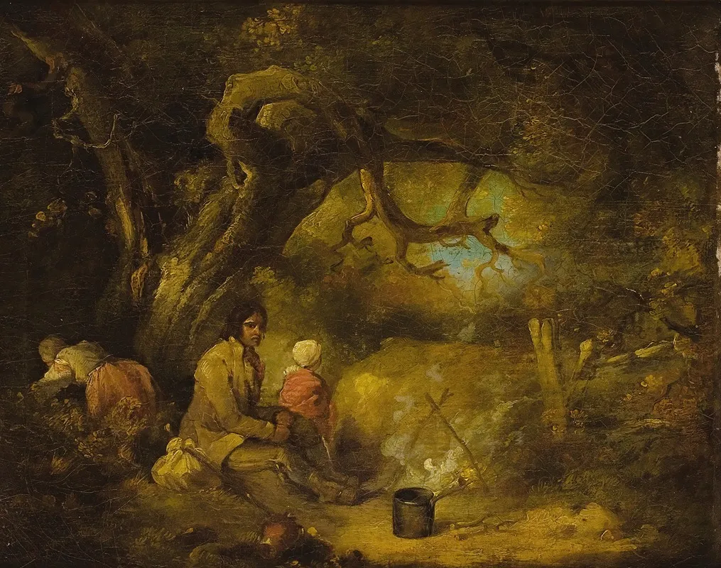 Gypsy Encampment Wall Art by George Morland - High-Resolution Digital Print