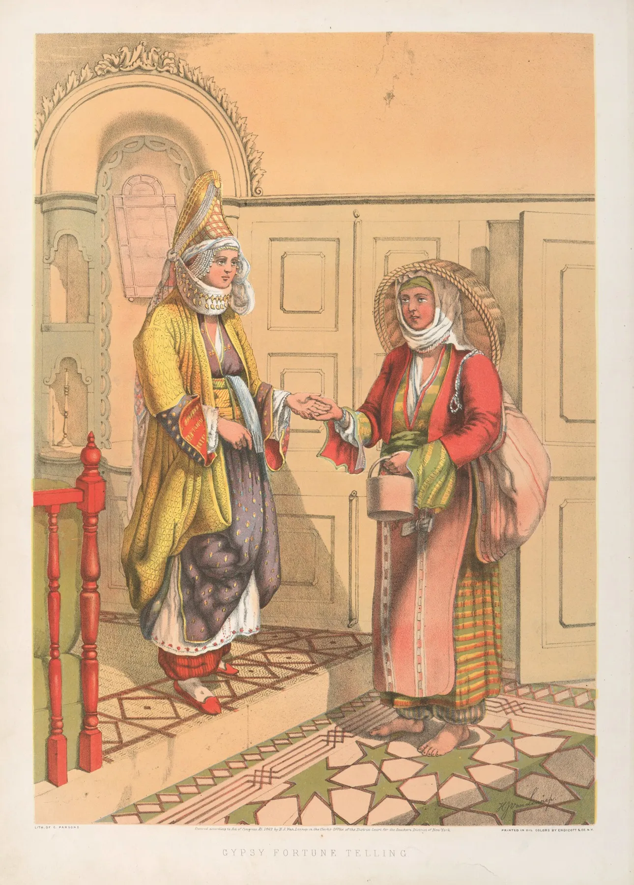 Gypsy Fortune Telling Wall Art by Henry John Van-Lennep - High-Resolution Digital Print
