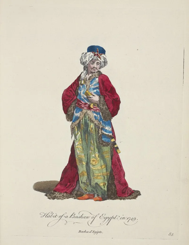 Habit Of A Bashaw Of Egypt In 1749 Bacha Degipte