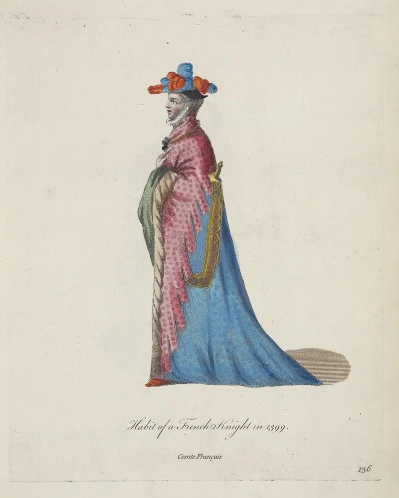Habit Of A French Knight In 1399 Comte Francais