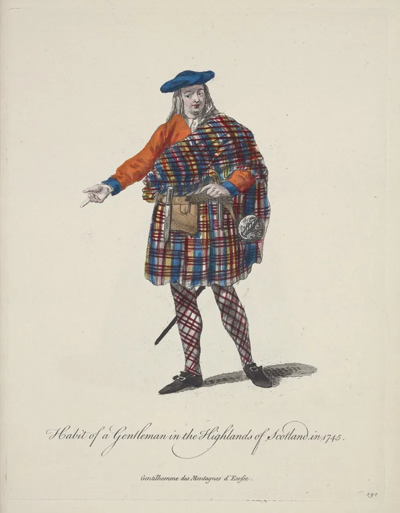 Habit Of A Gentleman In The Highlands Of Scotland In 1745 Gentilhomme Des Montagnes Decosse