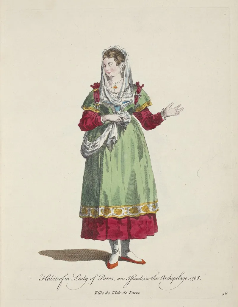 Habit Of A Lady Of Paros An Island In The Archipelago 1568 Fille De Lisle De Paros