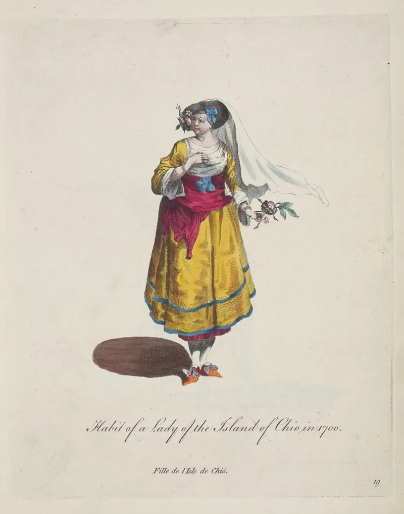 Habit Of A Lady Of The Island Of Chio In 1700 Fille De Lisle De Chio In 1700