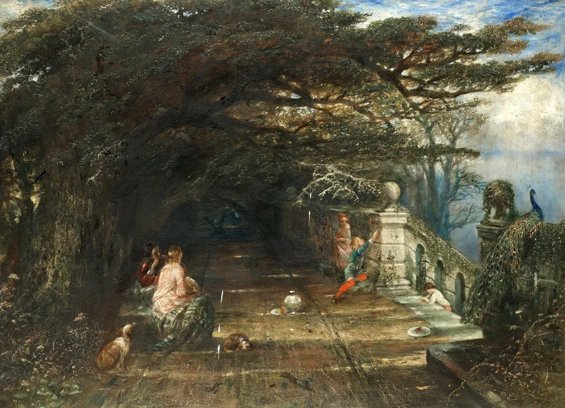 Haddon Hall Terrace Wall Art by Alfred Joseph Woolmer - High-Resolution Digital Print