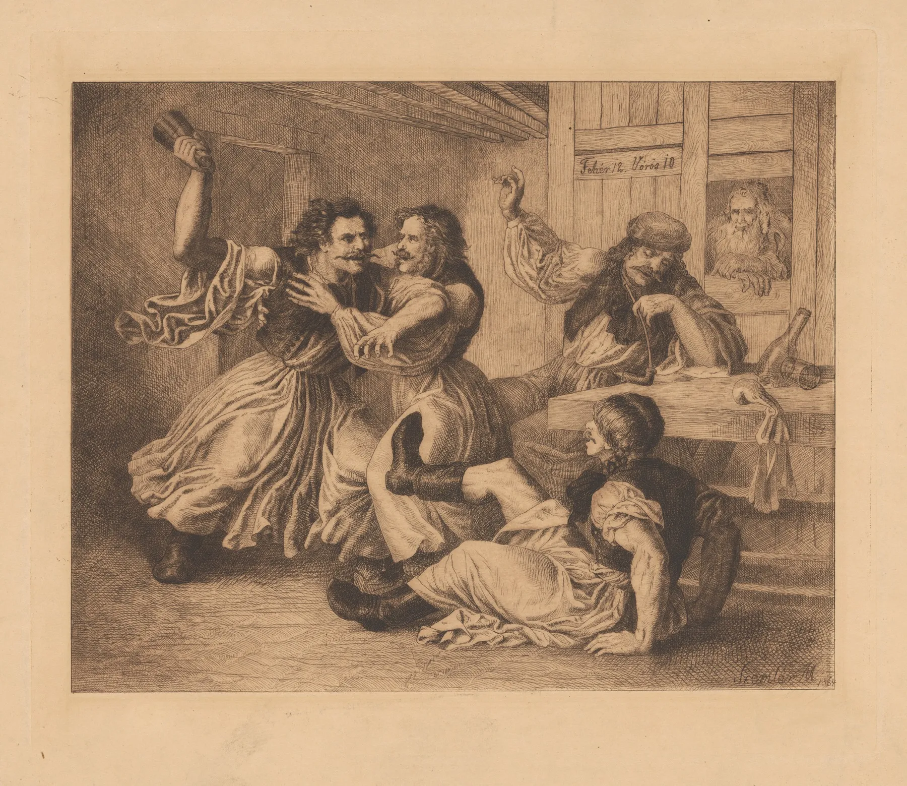 Hadka V Krcme Wall Art by Mihály Szemlér - High-Resolution Digital Print