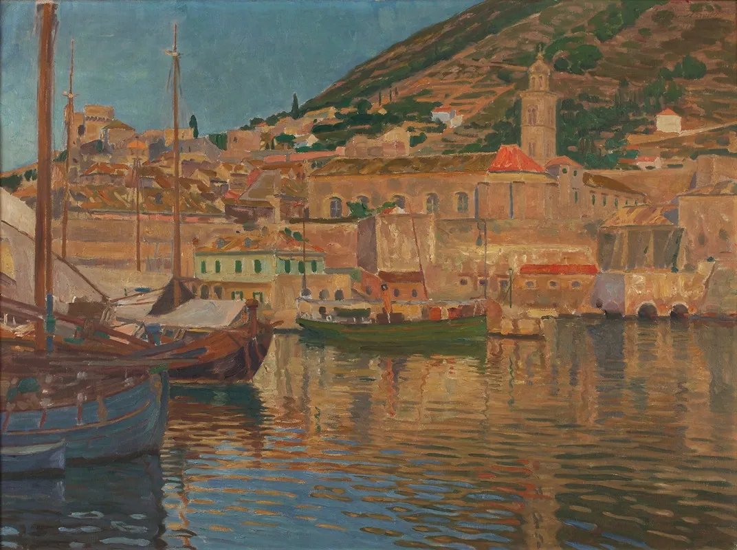 Hafenpartie Bei Ragusa Wall Art by Anton Nowak - High-Resolution Digital Print