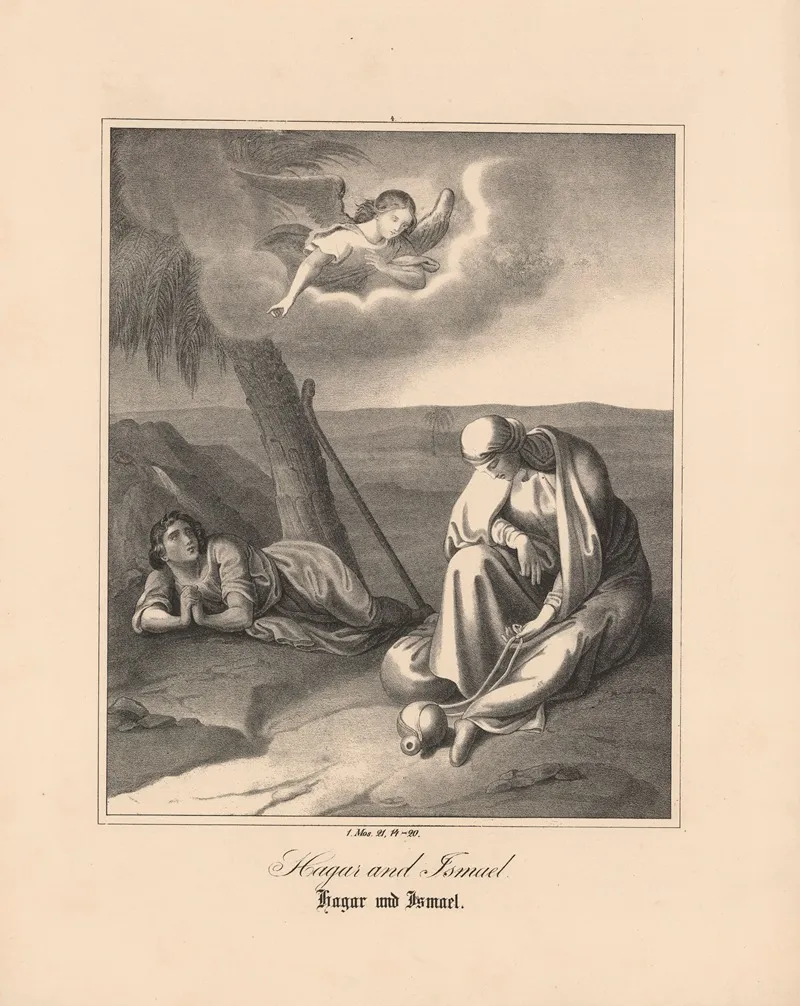 Hagar And Ismael Wall Art by Johann Baptist Sonderland - High-Resolution Digital Print