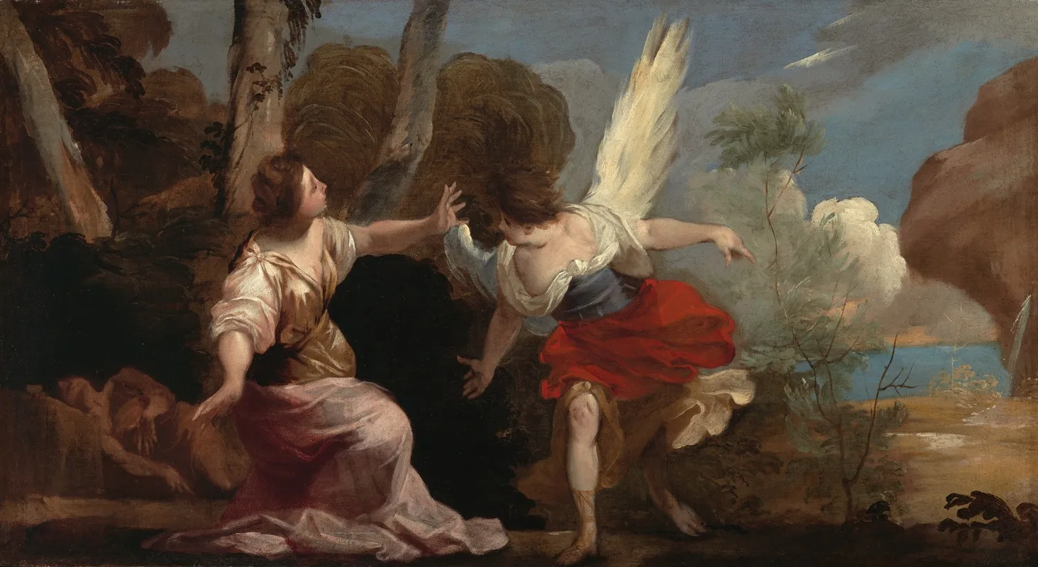 Hagar And The Angel 2 Wall Art by Francesco Maffei - High-Resolution Digital Print