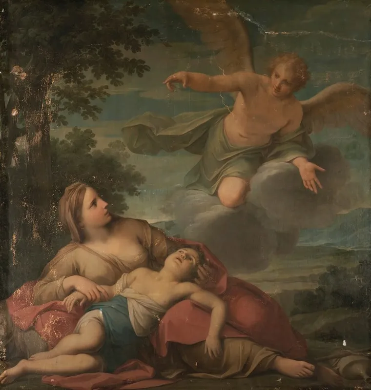 Hagar And The Angel 4 Wall Art by Marcantonio Franceschini - High-Resolution Digital Print