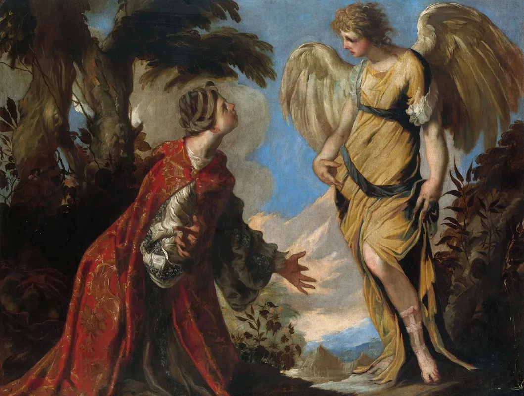 Hagar And The Angel Wall Art by Francesco Maffei - High-Resolution Digital Print
