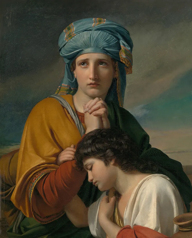Hagar In The Wilderness 2 Wall Art by François-Joseph Navez - High-Resolution Digital Print