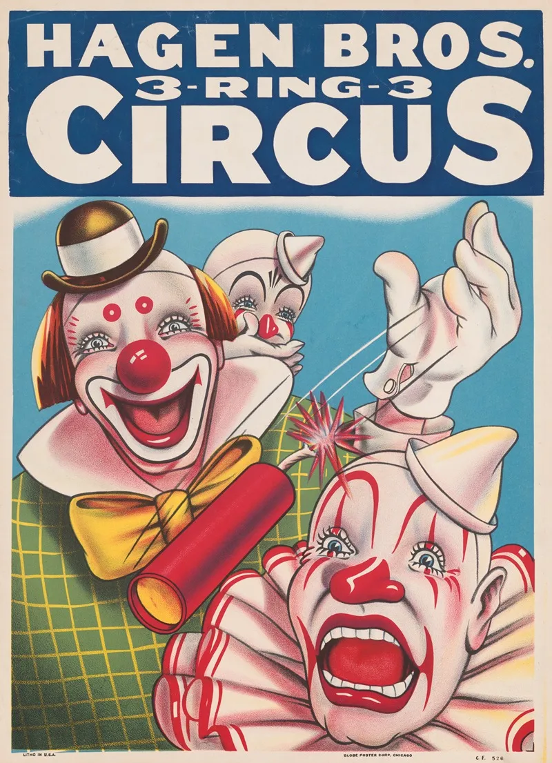 Hagen Bros 3 Ring 3 Circus Wall Art by Globe Poster Corp. - High-Resolution Digital Print