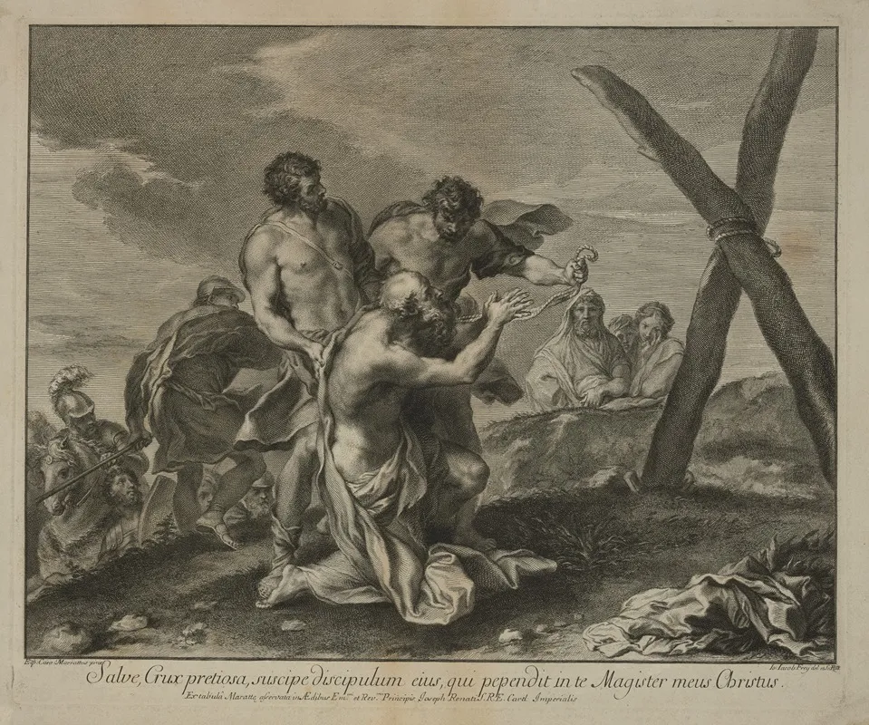 Hail Precious Cross Take Upon Yourself The Disciple Of Him Who Hung Upon You My Master Christ Wall Art by Johann Jakob Frey the elder - High-Resolution Digital Print