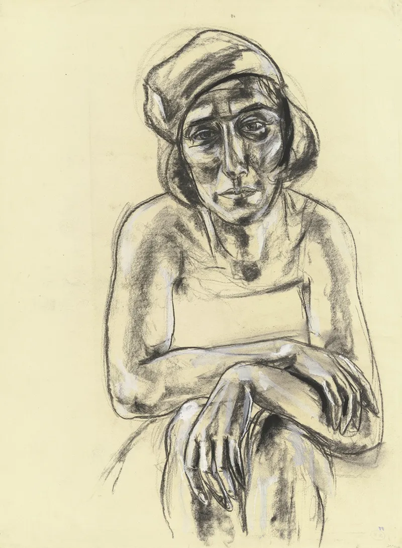 Halbfigurenbildnis Einer Frau Von Vorne Wall Art by Hanns Ludwig Katz - High-Resolution Digital Print