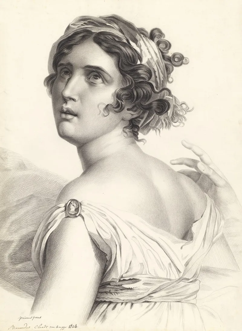 Half Figure Of Corinne Wall Art by Bernard Cloet  - High-Resolution Digital Print