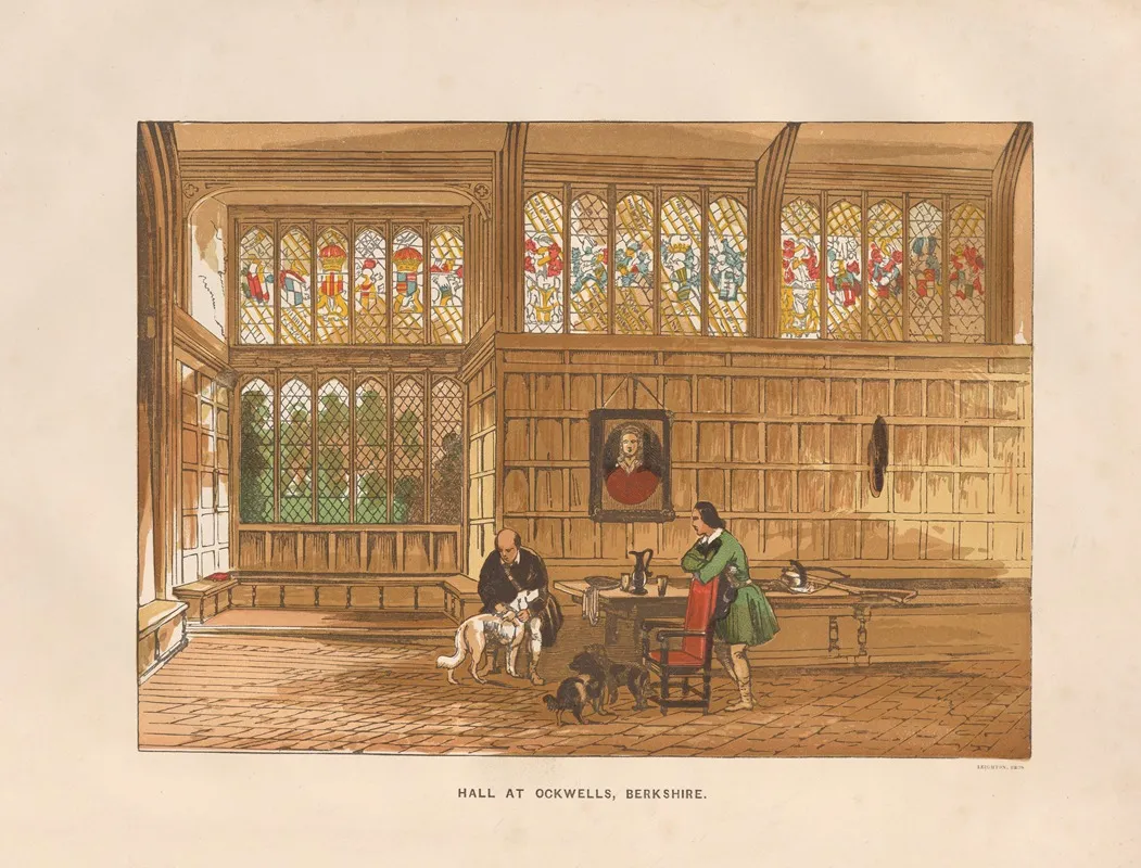 Hall At Ockwells Manor House Wall Art by Charles Knight - High-Resolution Digital Print