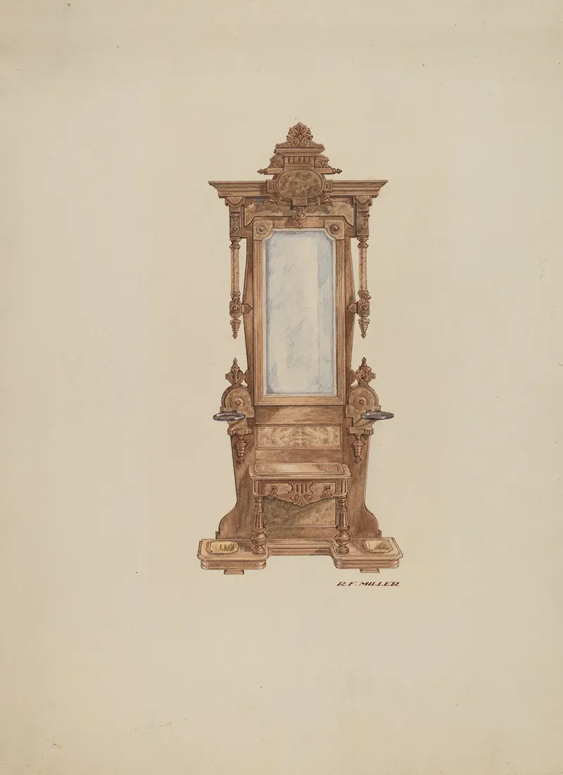 Hall Tree Of Mahogany