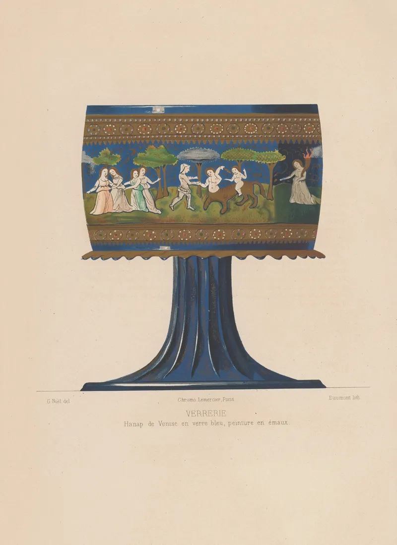 Hamap De Venise En Verre Bleu Peinture En Emaux Wall Art by Joseph Rose Lemercier - High-Resolution Digital Print