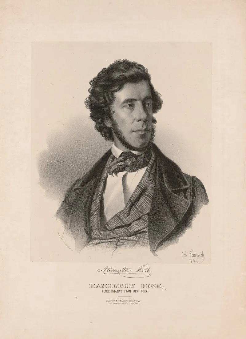 Hamilton Fish Representative From New York Wall Art by Charles Fenderich - High-Resolution Digital Print