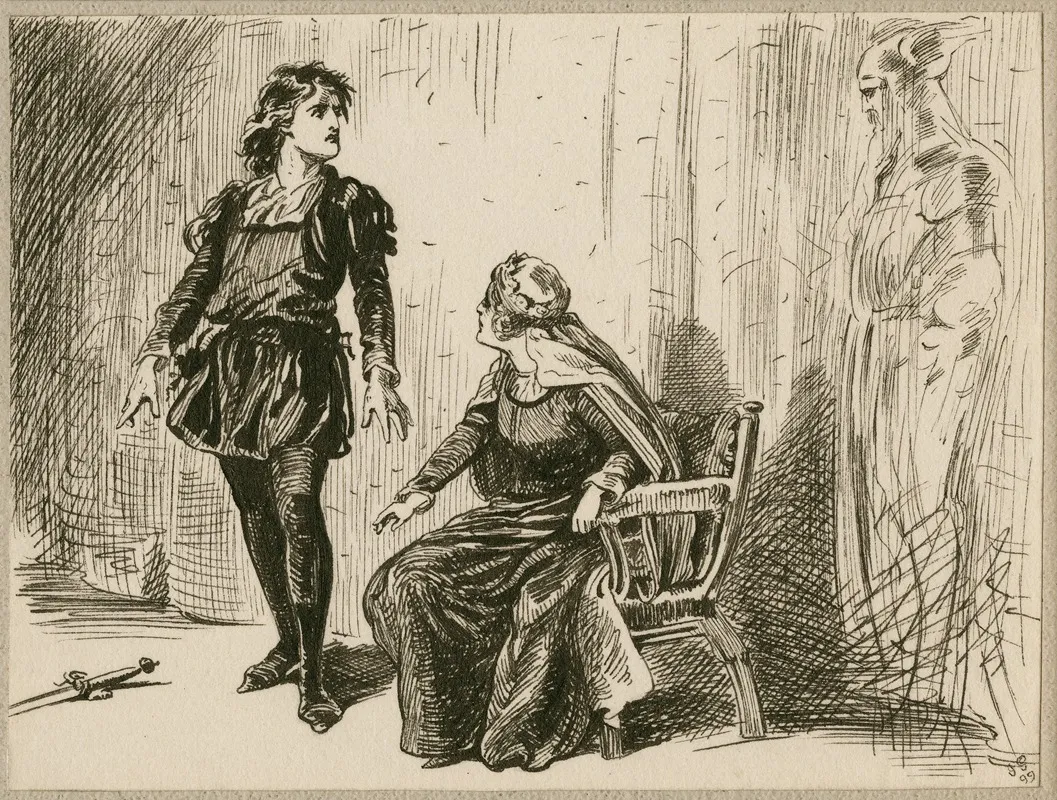 Hamlet Act Iii Scene 4 Wall Art by J. E. Pawsey - High-Resolution Digital Print