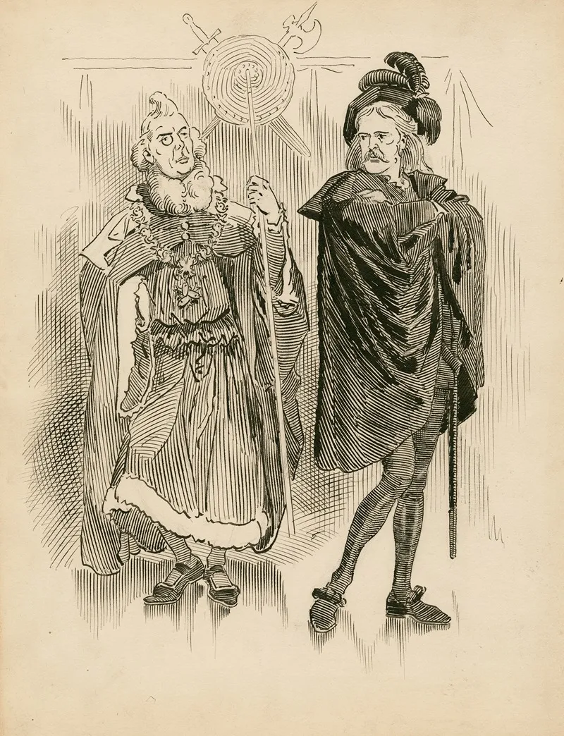 Hamlet And Polonius Wall Art by Edward Linley Sambourne - High-Resolution Digital Print