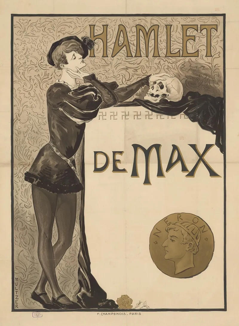 Hamlet De Max Wall Art by Imp. Champenois - High-Resolution Digital Print